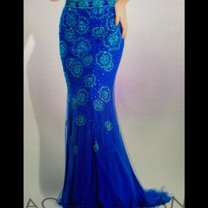 NWT Rachel Allen long prom style 7503 royal 6 skirt only